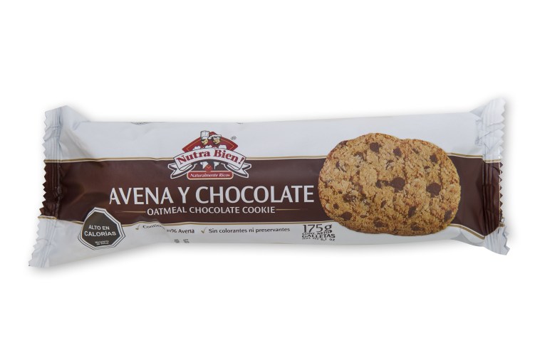 galleta avena chocolate